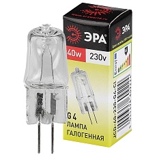 Лампа галогенная ЭРА G4 40W 2700K прозрачная G4-JCD-40W-230V-CL C0039280 3