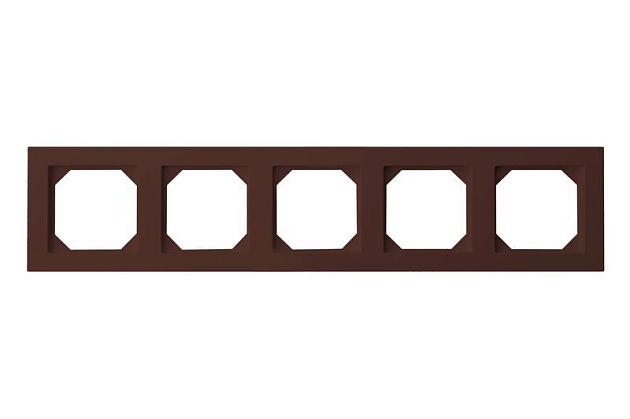 Рамка 5-постовая Liregus Epsilon коричневый 28-150 фото 2