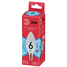 Лампа светодиодная ЭРА E14 6W 4000K матовая ECO LED B35-6W-840-E14 Б0020619 1
