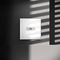 Розетка компьютерная встраиваемая Voltum S70 RJ45 кат.6, (белый глянцевый) VLS060101 4