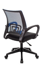 Офисное кресло Topchairs ST-Basic синий TW-05 сиденье черный TW-11 сетка/ткань ST-BASIC/BL/TW-11 3