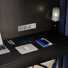 Розетка компьютерная встраиваемая Voltum S70 двойная RJ45+RJ45 кат.6, (сталь) VLS060205 3