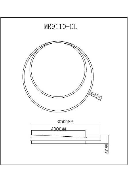 Потолочный светодиодный светильник MyFar Ceiling Cressida MR9110-CL Фото № 2