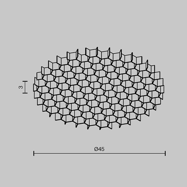 Рассеиватель Maytoni Technical Artisan HoneyComb-D45 Фото № 2