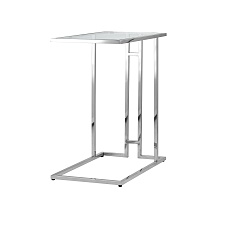 Журнальный стол Stool Group Бостон 50*32 прозрачное стекло/сталь серебро УТ000001972