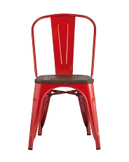 Барный стул Tolix красный глянцевый + темное дерево YD-H440B-W LG-03 4