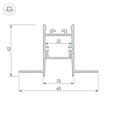 Профиль Arlight SL-Comfort22-Fantom-2000 Anod 033275 1