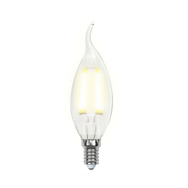 Лампа светодиодная филаментная Uniel E14 5W 3000K LED-CW35-5W/WW/E14/CL/DIM GLA01TR UL-00002863 фото 
