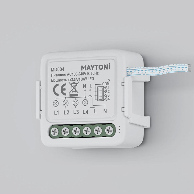 Выключатель четырехканальный Wi-Fi Maytoni Technical MD004 фото 8