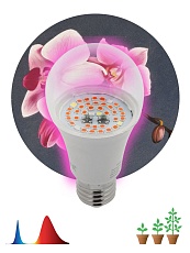 Лампа светодиодная для растений ЭРА E27 14W 1310K прозрачная Fito-14W-RB-E27 Б0050602 1