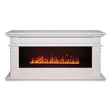 Электрокамин Realflame Islandia CST1000 WT с очагом 3D Cassette 1000 Black Panel 361302