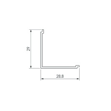 Рассеиватель Arlight SL-Kant-H30-3000 Square Opal 046184 1