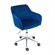 Поворотное кресло AksHome Sark синий, велюр 83448