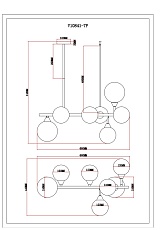 Подвесная люстра Moderli Molecule V10841-7P 1