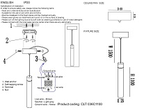 Подвесной светодиодный светильник Crystal Lux CLT 036C1100 GO 1