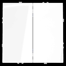 Перекрестный переключатель встраиваемый S70 двухклавишный 10А, (белый глянцевый) Voltum VLS020501 5