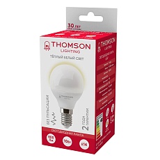 Лампа светодиодная Thomson E14 10W 3000K шар матовая TH-B2035 3