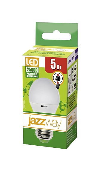 Лампа светодиодная Jazzway E27 5W 4000K матовая 1036988A фото 2