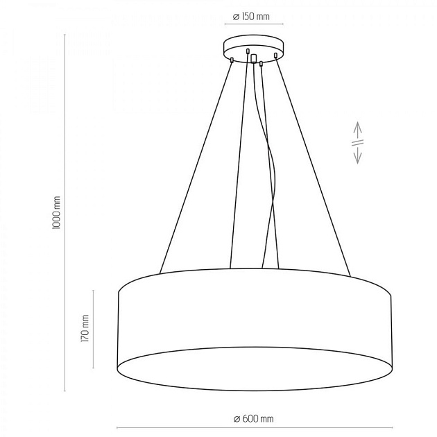 Подвесной светильник TK Lighting 1038 Rondo Granatowe фото 2