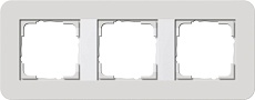 Рамка 3-постовая Gira E3 светло-серый/белый глянцевый 0213411