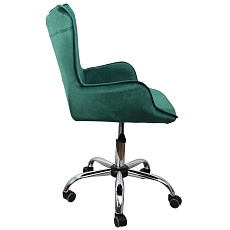Поворотное кресло AksHome Bella темно-зеленый, велюр 77319 4