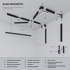 Коннектор круглый для накладного шинопровода Elektrostandard Slim Magnetic 85010/00 черный a063966 2