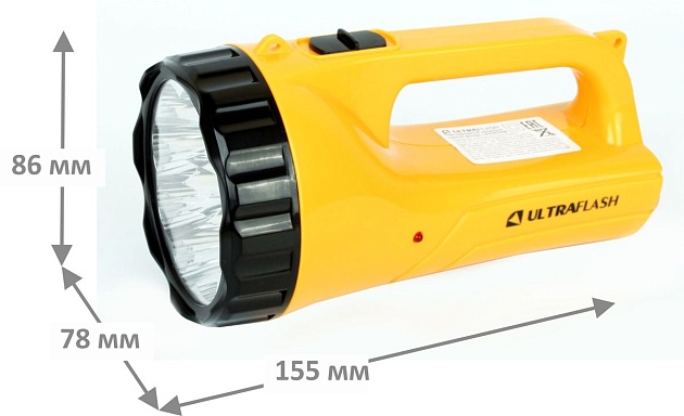 Рабочий светодиодный фонарь Ultraflash Accu Profi аккумуляторный 175х100 45 лм LED3816SM  12859 фото 4