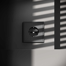 Розетка встраиваемая Voltum S70 с заземлением 16А, (графит) VLS040107 2
