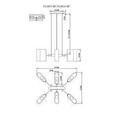 Подвесная люстра Moderli Metalicana V11814-6P 1