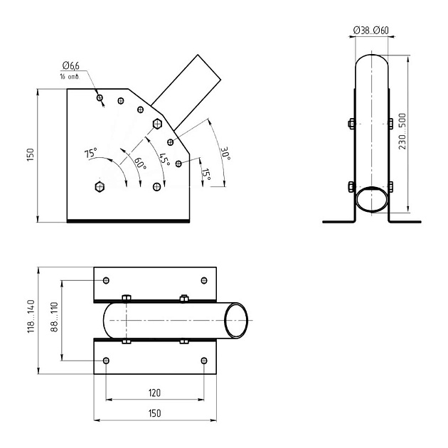 Кронштейн Gauss 903265102 Фото № 3