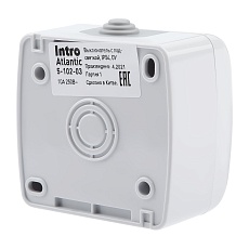 Выключатель одноклавишный ЭРА Intro Atlantic 10AX 250V с подсветкой 5-102-03 Б0050941 2
