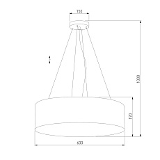 Подвесной светильник TK Lighting 3988 Rondo Beige 1