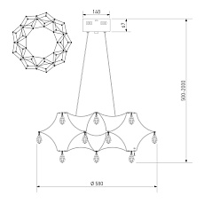 Подвесная светодиодная люстра Bogates Sonet 90401 LED a072115 3