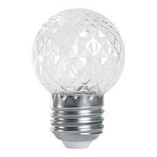Лампа-строб светодиодная Feron E27 1W красный прозрачная LB-377 38210 1