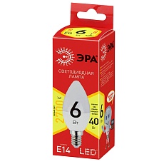 Лампа светодиодная ЭРА E14 6W 2700K матовая ECO LED B35-6W-827-E14 Б0020618 1