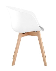 Стул Stool Group LIBRA белый с подушкой деревян. ножки 8320F WHITE+LIGHT GREY 2