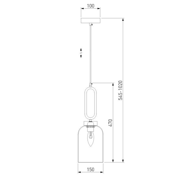 Подвесной светильник Eurosvet Flou 50229/1 янтарный Фото № 3