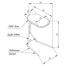 Приставной стол Мебелик SHT-CT22 008666 2