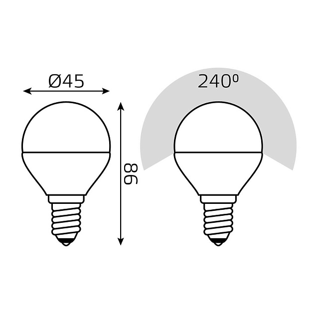 Лампа светодиодная диммируемая Gauss E14 7W 3000K-4000K-6500K матовая 1053147 фото 2
