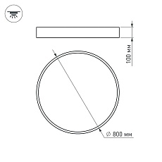 Потолочный светодиодный светильник Arlight SP-Tor-Pill-Prism-R800-94W Day4000 022133(4) 1