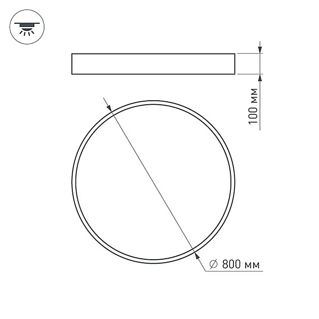 Потолочный светодиодный светильник Arlight SP-Tor-Pill-Prism-R800-94W Day4000 022133(4) фото 2