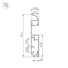 Профиль Arlight Plintus-H80-2000 Black 045448 1