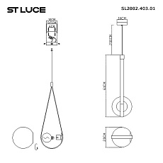 Подвесной светильник ST Luce Moonbag SL2002.403.01 1