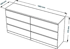 Комод Шведский Стандарт VÄRMA 6D S00296 3