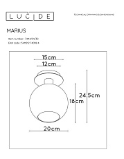 Потолочный светильник Lucide Marius 74114/01/30 1