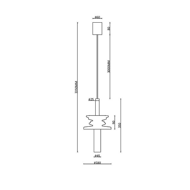 Подвесной светильник Maytoni Sound Wave MOD255PL-01B2 Фото № 6