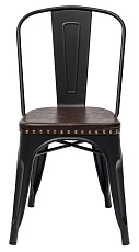 Барный стул Tolix Soft черный матовый LF818C MATTE BLACK 3474+PU7005 2