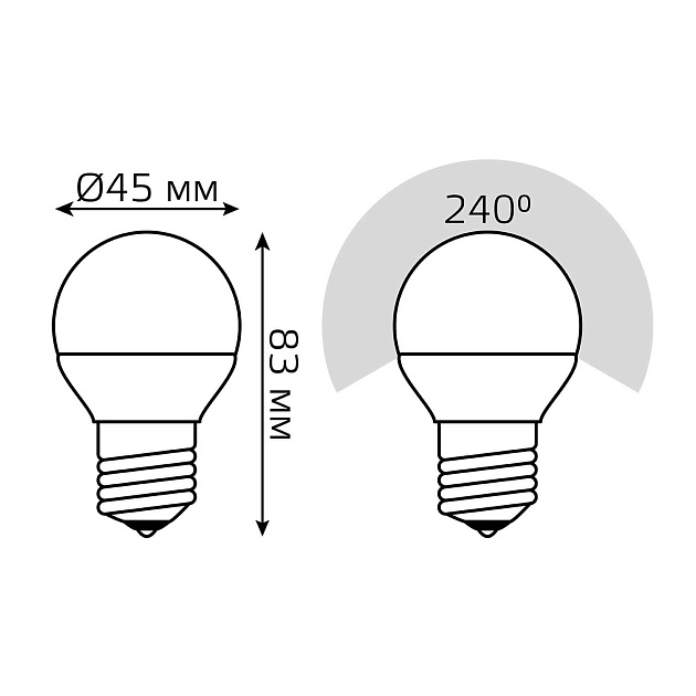 Лампа светодиодная Gauss E27 6W 3000K матовая 53216T фото 2