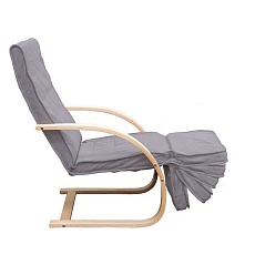 Кресло-качалка AksHome Grand серый ткань 72150 5