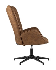 Поворотное кресло Stool Group Ирис вращающееся иск.замша коричневая IRIS BROWN 2